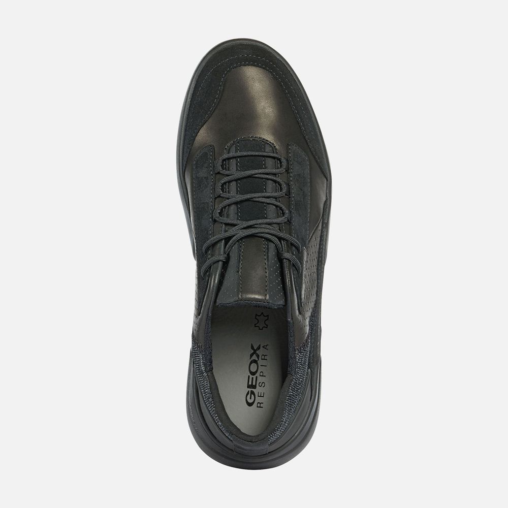 Geox Sneakers Black Smoother - Geox Mens Shoes - PESWTG402